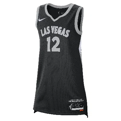 NIKE CHELSEA GRAY LAS VEGAS ACES  WOMEN'S DRI-FIT WNBA VICTORY JERSEY