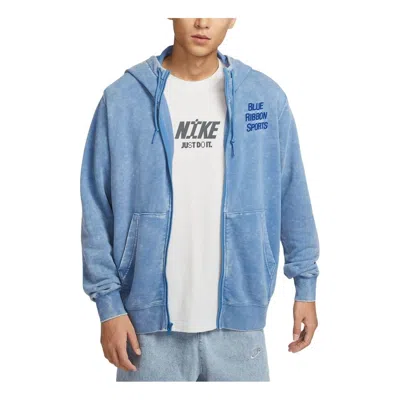 NIKE Nike Club Full Zip Hooded Jacket Asia Sizing 'Washed Blue'