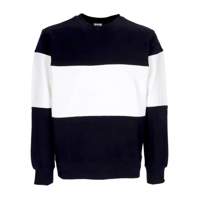 NIKE CLUB PLUS COLORBLOCK CREWNECK MEN'S LIGHTWEIGHT CREWNECK SWEATSHIRT BLACK/WHITE