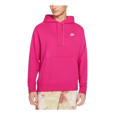 NIKE Nike Club Pullover Hoodie 'Pink White'