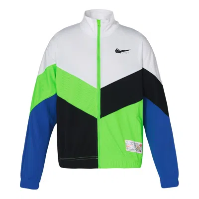 NIKE Nike Contrasting Colors Logo Athleisure Casual Sports Loose Jacket Multicolor