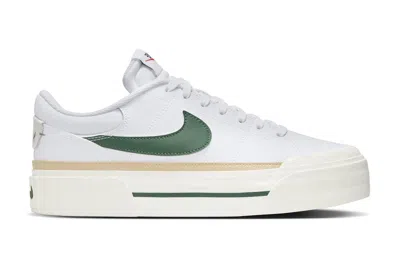 NIKE NIKE COURT LEGACY LIFT WHITE SAIL SESAME FIR (WOMEN'S)