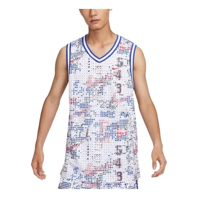 NIKE Nike DNA Dri-FIT Basketball Jersey Asia Sizing 'White Multi-Color'