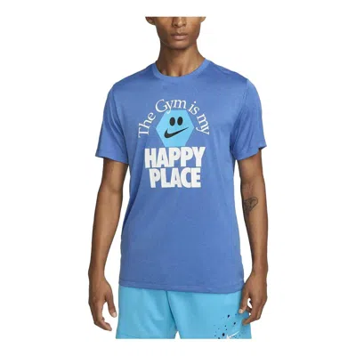 NIKE Nike Dri-Fit Happy Place T-Shirt 'Blue'