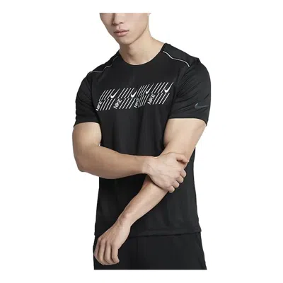 NIKE Nike Dri-FIT Miler Short Sleeve Running Top 'Black'