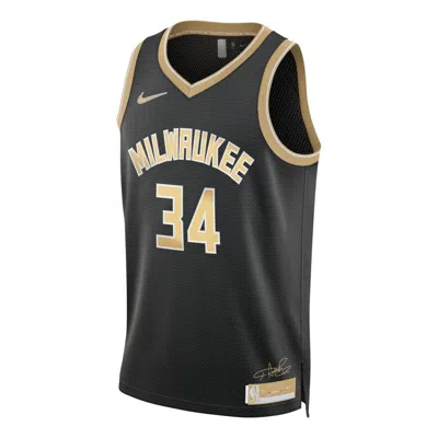 NIKE Nike Dri-FIT NBA Giannis Antetokounmpo Milwaukee Bucks 2024 Swingman Jersey 'Black Gold'