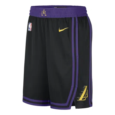 NIKE Nike Dri-FIT NBA Los Angeles Lakers Swingman City Edition Shorts 'Black Purple'