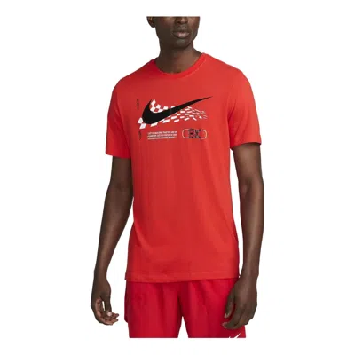 NIKE Nike Dri-FIT Running T-Shirt 'Red'