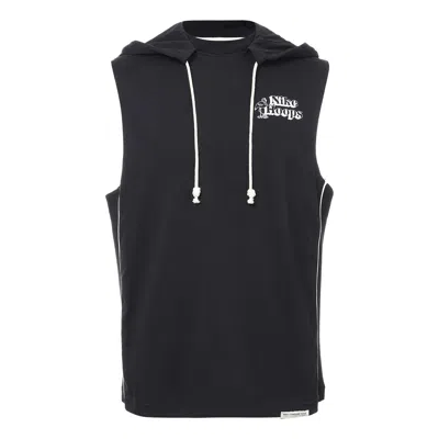 NIKE Nike Dri-FIT Standard Issue Casual Solid Color Breathable Sports hooded Vest Black
