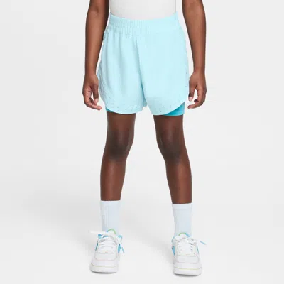 NIKE DRI-FIT SUNNY SWOOSH LITTLE KIDS' 2-FER SHORTS