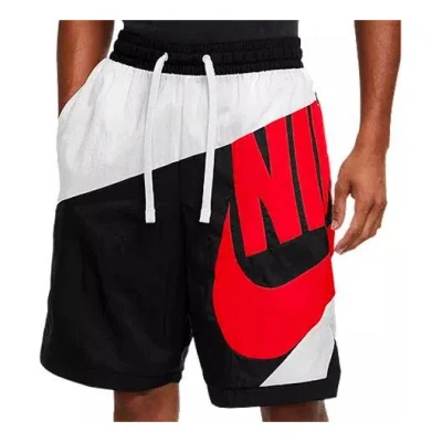 NIKE Nike Dri-FIT Throwback Futura Casual Sports Basketball Shorts Black Red Blackred