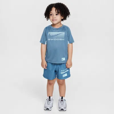NIKE DRI-FIT TODDLER 2-PIECE MULTI WOVEN SHORTS SET