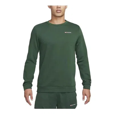 NIKE Nike Dri-FIT Track Club Fleece Long-Sleeve Crew Neck Running Sweatshirt 'Fir'