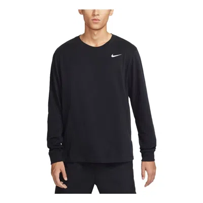 NIKE Nike Dri-FIT UV Long Sleeve Miler Running T-Shirt 'Black'