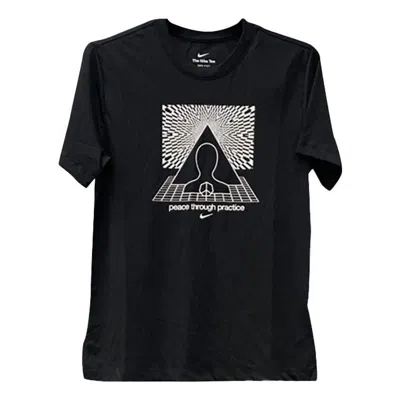 NIKE Nike Dri Fit Yoga Graphic T-Shirt Asia Sizing 'Black'