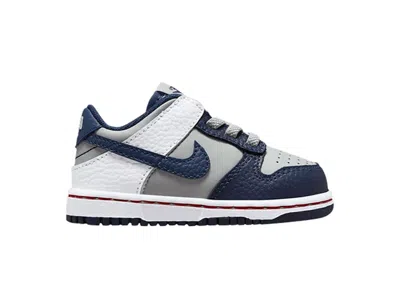 NIKE DUNK LOW EMB NBA 75TH ANNIVERSARY BROOKLYN NETS SNEAKERS IN GREY FOG/WHITE/BLUE VOID