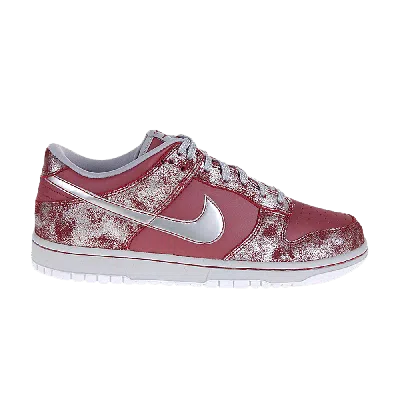 NIKE NIKE DUNK LOW GS 'TEAM RED METALLIC SILVER'
