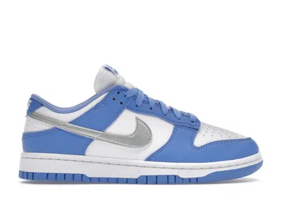 NIKE DUNK LOW (WOMEN'S) SNEAKERS IN ROYAL PULSE/WHITE/METALLIC SILVER