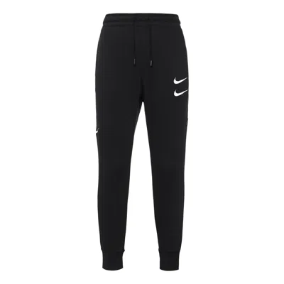 NIKE Nike Embroidered Fleece Sports Long Pants Black