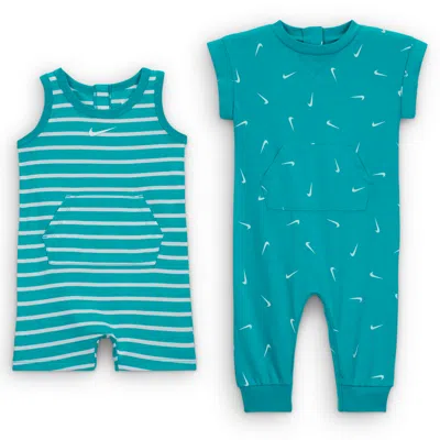 NIKE ESSENTIALS BABY (0-9M) SHORT SLEEVE AND TANK TOP 2-PACK ROMPER SET