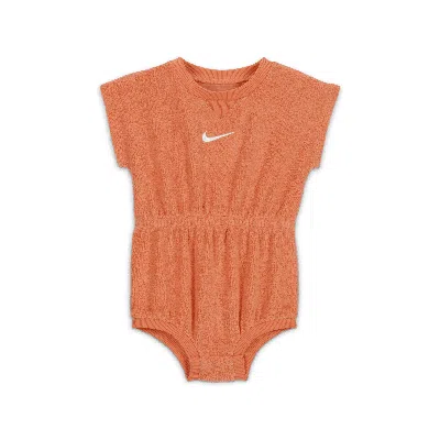 NIKE ESSENTIALS BABY (12-24M) JACQUARD TOWEL TERRY ROMPER