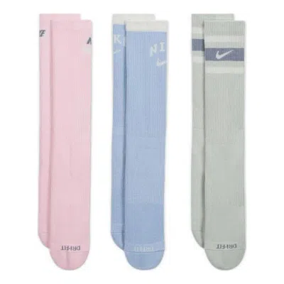 NIKE Nike Everyday Plus Cushioned Crew Kit 3 Pares 'Pink Blue Green'