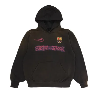 NIKE NIKE FC BARCELONA X CACTUS JACK SPRAY LOGO HOODIE 'BLUE' | MEN'S SIZE XXL