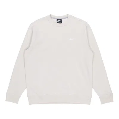 NIKE Nike Fleece Solid Color Fleece Lined Stay Warm Pullover light grey