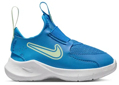 NIKE FLEX RUNNER 3 SNEAKERS IN PHOTO BLUE/VAPOR GREEN