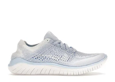NIKE FREE RN FLYKNIT 2018 (WOMEN'S) SNEAKERS IN HYDROGEN BLUE/WHITE