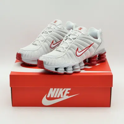 NIKE FZ4344-001 NIKE SHOX TL PLATINUM TINT GYM RED WHITE SILVER GREY (WOMEN'S)