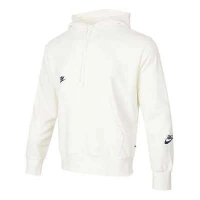 NIKE Nike Giannis Logo Printing Drawstring Hoodie 'White Navy'