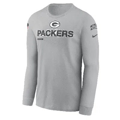 NIKE GREEN BAY PACKERS SALUTE TO SERVICE MASCOT EDGE LEGEND  MEN'S NFL LONG-SLEEVE T-SHIRT
