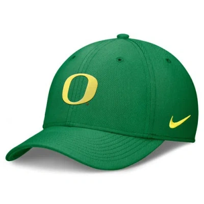 NIKE NIKE GREEN OREGON DUCKS 2024 ON-FIELD SWOOSH FLEX HAT