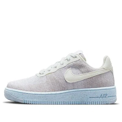 NIKE (GS) Nike Air Force 1 Crater Flyknit 'White Chambray Blue'