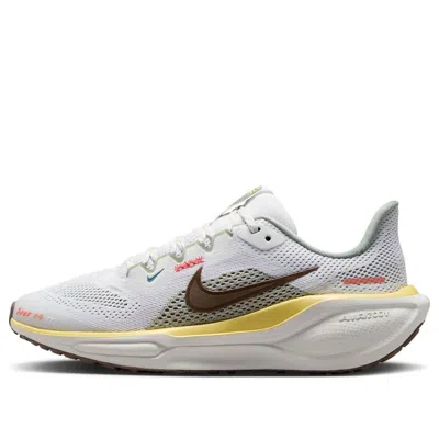 NIKE (GS) Nike Air Zoom Pegasus 41 'White Mink Brown Soft Yellow'