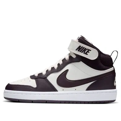 NIKE (GS) Nike Court Borough Mid 2 'White Burgundy'