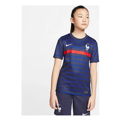 NIKE (GS) Nike FFF Youth Y NK Breathe BRT Stadium STAD Jersey JSY Short Sleeve SS Home HM BLACKENED Blue