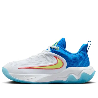 NIKE (GS) Nike Giannis Immortality 4 SE 'White Photo Blue Hyper Royal Light Lemon Twist'