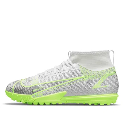 NIKE (GS) Nike Mercurial Superfly 8 Academy TF 'Metallic Silver Volt'