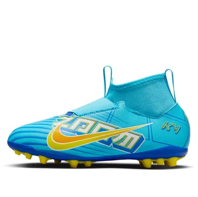NIKE (GS) Nike Mercurial Superfly 9 Academy KM AG 'Baltic Blue'