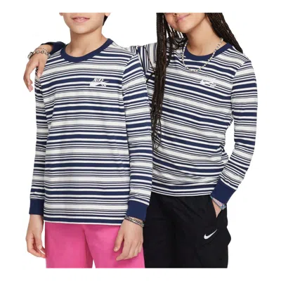 NIKE (GS) Nike SB Long Sleeve Skate T-Shirt 'Sail Navy'