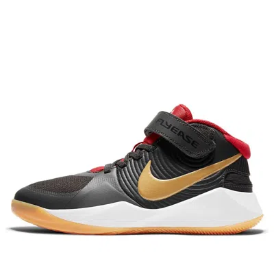 NIKE (GS) Nike Team Hustle D 9 FlyEase 'Black Red Gold'