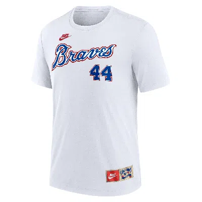 NIKE HANK AARON ATLANTA BRAVES COOPERSTOWN  MEN'S MLB T-SHIRT