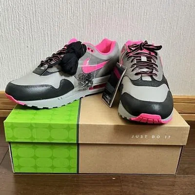 NIKE HUF NIKE AIR MAX 1 ANTHRACITE PINK POW HF3713-003 US 11 EXPEDITE SHIPPING