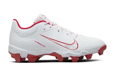 NIKE NIKE HYPERDIAMOND 4 KEYSTONE WHITE PURE PLATINUM UNIVERSITY RED (WOMEN'S)