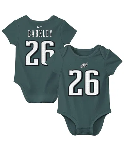 NIKE INFANT SAQUON BARKLEY MIDNIGHT GREEN PHILADELPHIA EAGLES PLAYER NAME NUMBER BODYSUIT