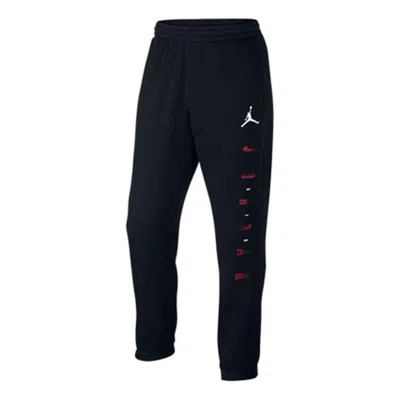 NIKE Jordan  logo printed casual slim sports pants 'Black