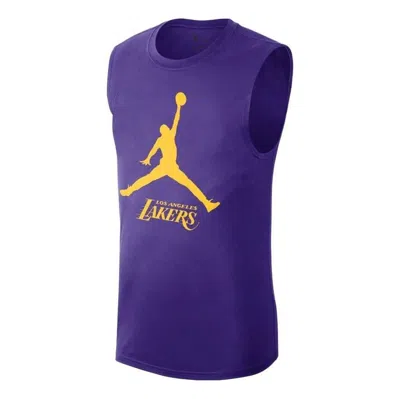 NIKE Nike JORDAN Los Angeles Lakers NBA Essential Jersey 'Purple Yellow'