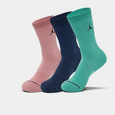NIKE JORDAN MEN'S EVERYDAY CREW SOCKS (3-PACK) SIZE LARGE NYLON/POLYESTER/SPANDEX